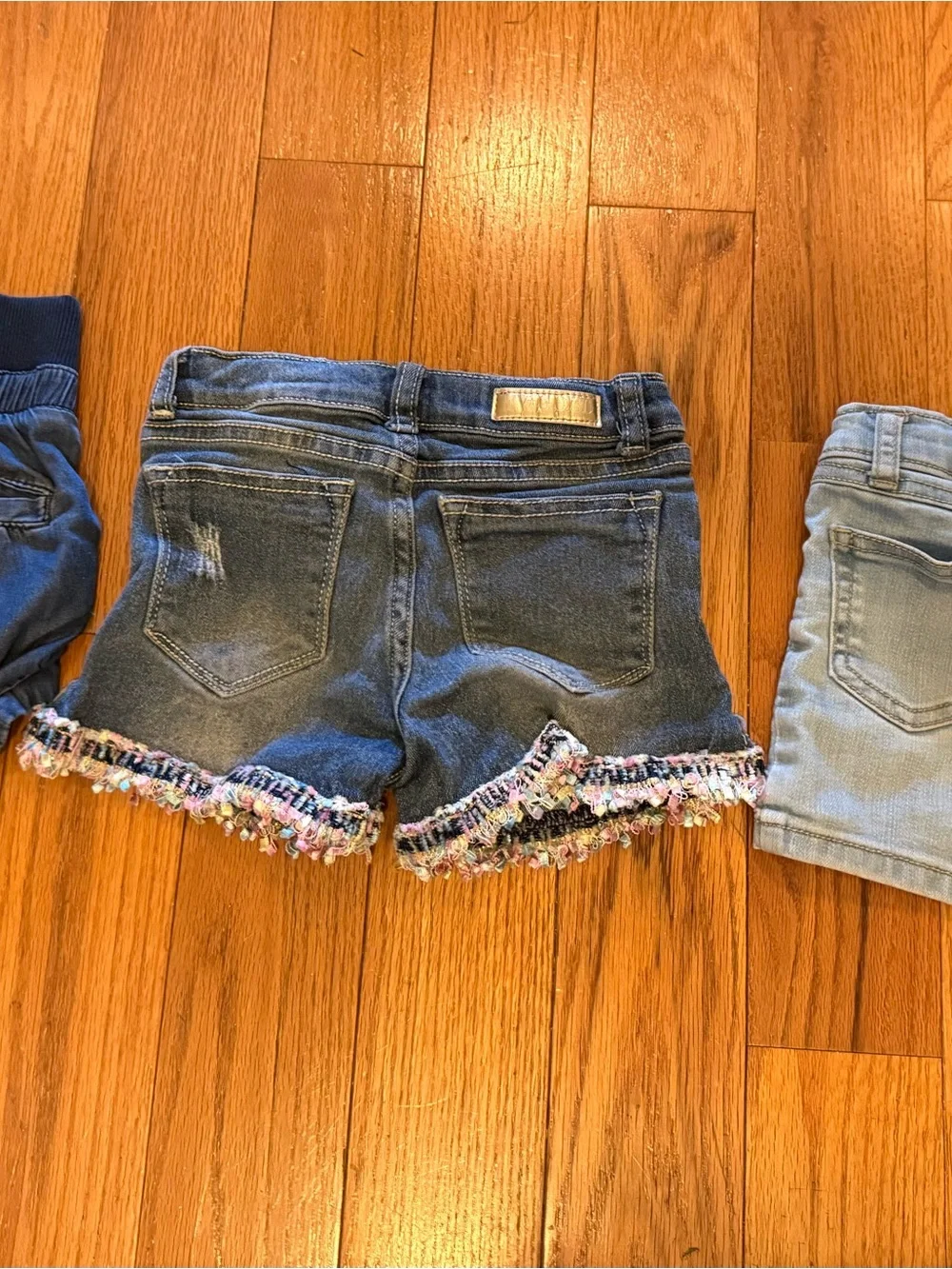 Carter's Girls Denim & Chambray Shorts Trio - Navy, Medium Blue & Light Blue